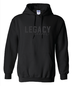 Legacy Soccer Black tonal script- youth