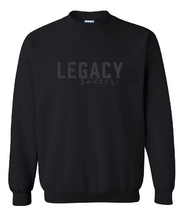 Load image into Gallery viewer, Legacy Soccer Black tonal script- youth