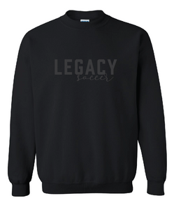 Legacy Soccer Black tonal script- youth